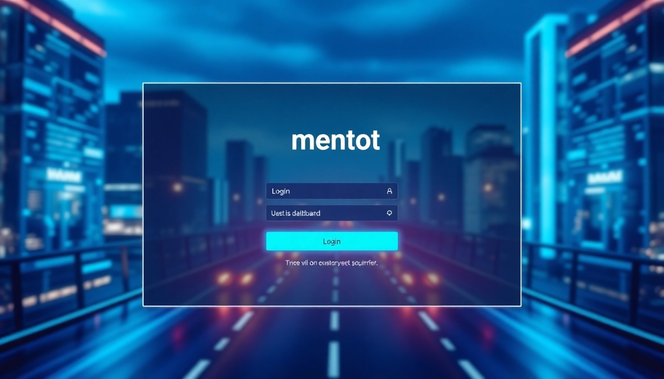 Clickable mentot login page on a sleek digital device screen, highlighting secure access to trusted online gaming platform, with emphasis on user convenience and safety.