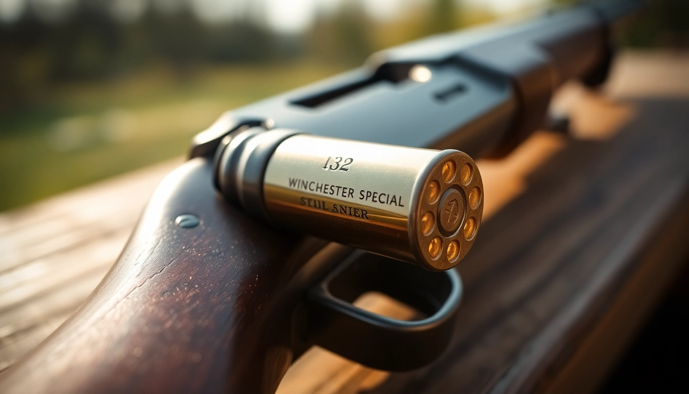 The 32WIN cartridge displayed in a vintage rifle for hunting and collection enthusiasts.