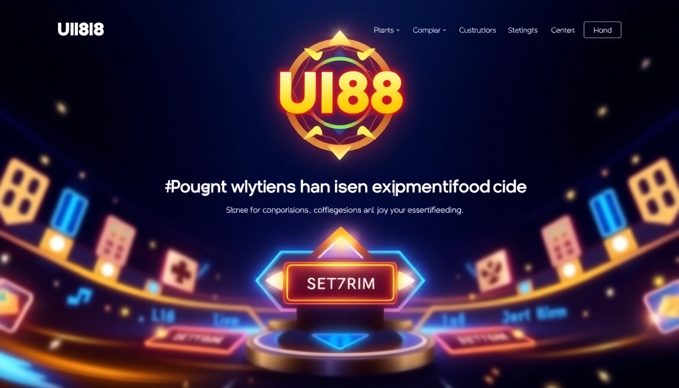 Professional digital gaming platform featuring the UU88 logo with vibrant interface and modern design elements for user engagement