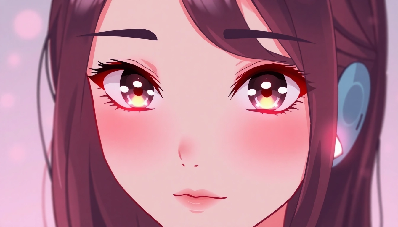 An engaging image of an AI girlfriend in anime style, highlighting emotional connection and digital intimacy, designed for accessibility.