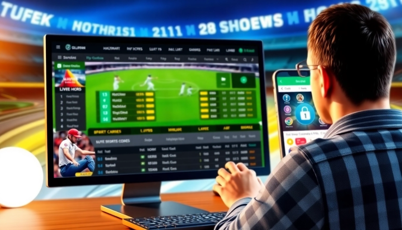 Reddy Book platform displaying live cricket betting odds with user engaging in seamless online betting experience, emphasizing security and variety of sports.