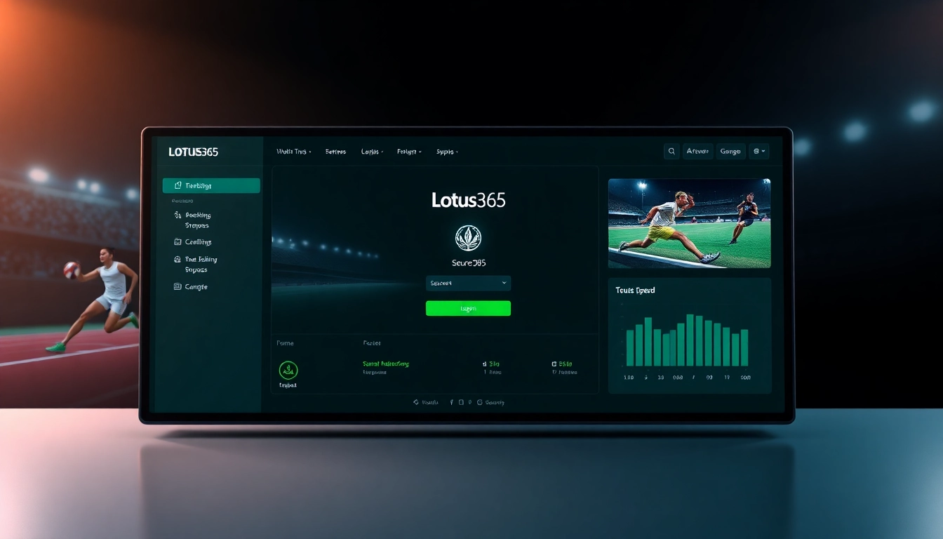Secure Lotus365 login interface on a mobile device with live sports visuals, highlighting fast access and trust for Indian users.