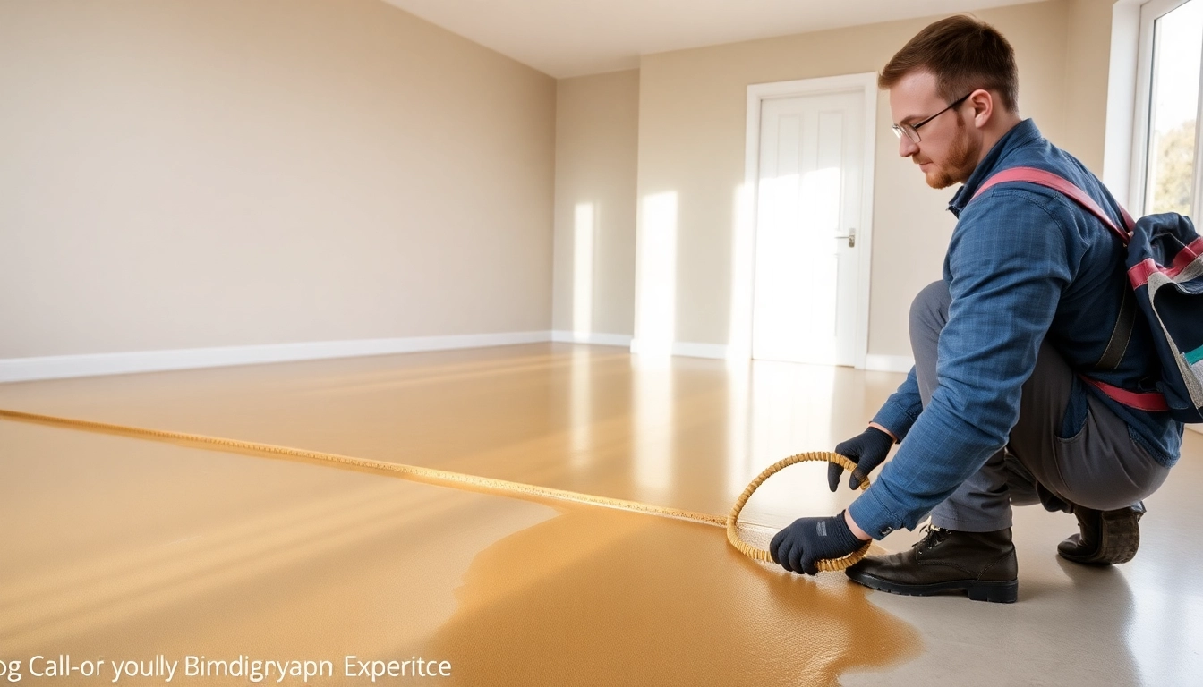 Liquid screeding Birmingham professional application in modern flooring installation for