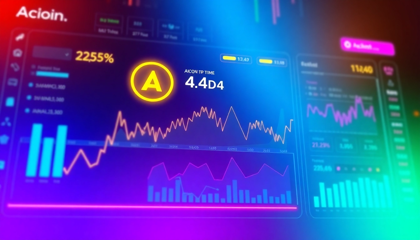 Advanced aicoin market analysis dashboard showing live data and trading charts for investors